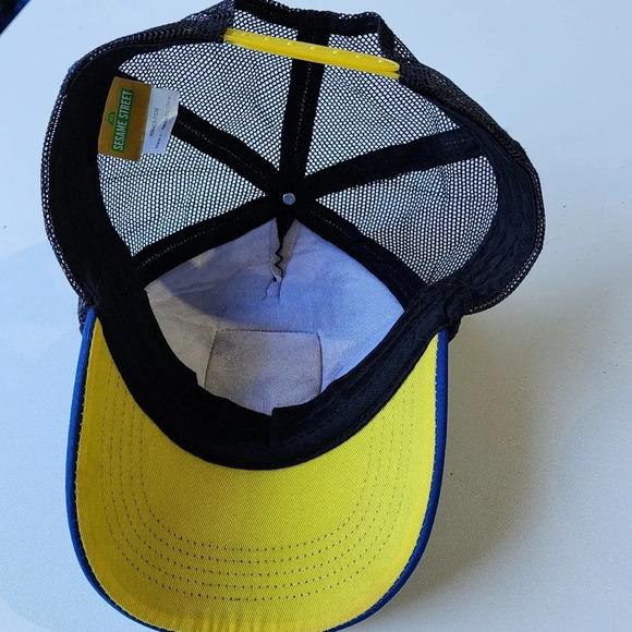 SESAME STREET Big B. Bird Hat Foam Adjustable Blue Black Mesh Audult OS - Picture 7 of 13